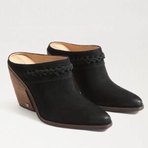 Sam Edelman Alison Black Suede Mules size 8.5